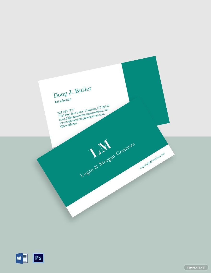 Free Simple Advertising Agency Business Card Template