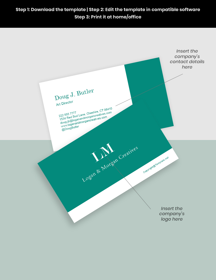Simple Advertising Agency Business Card Template