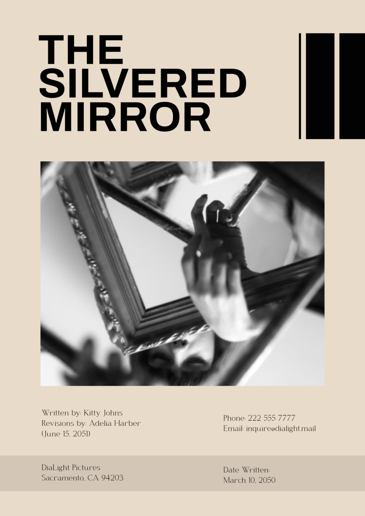 Free 1st Screenplay Cover Page Template