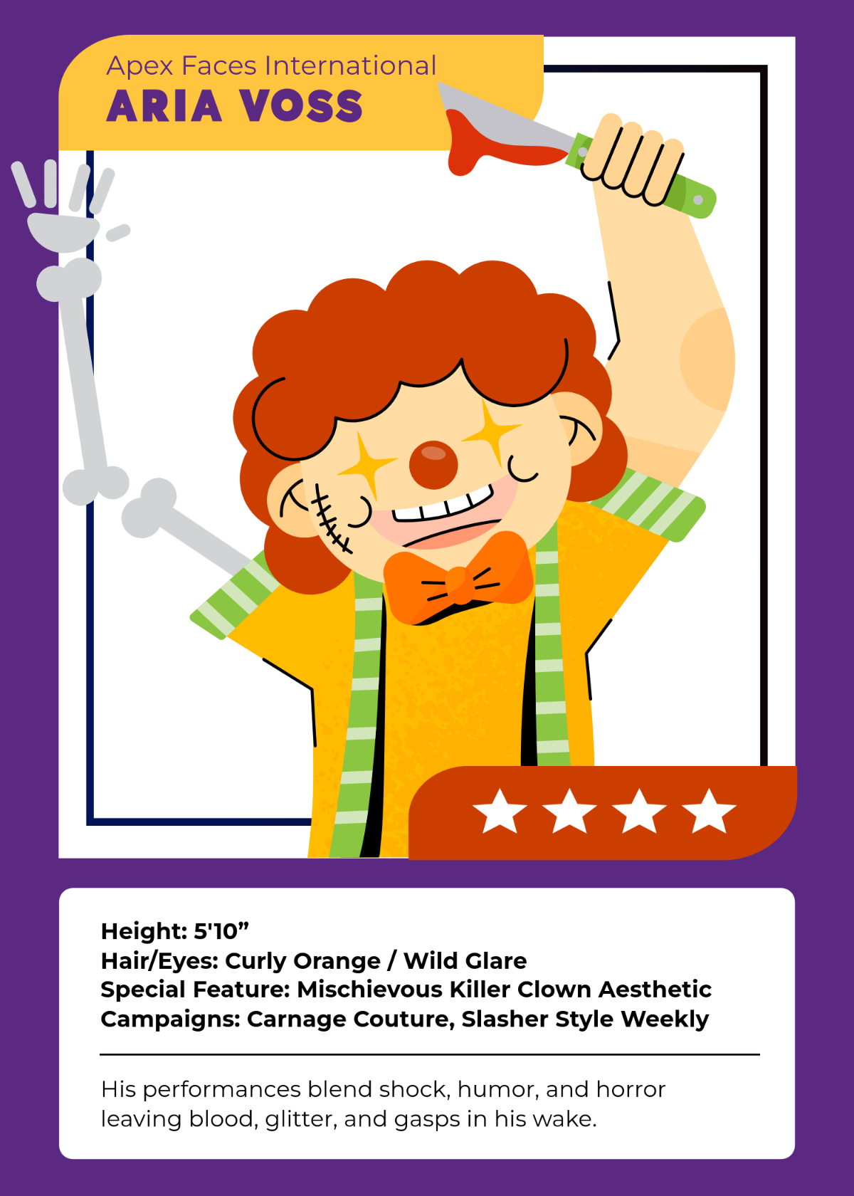 Free Model Trading Card Template to Edit Online