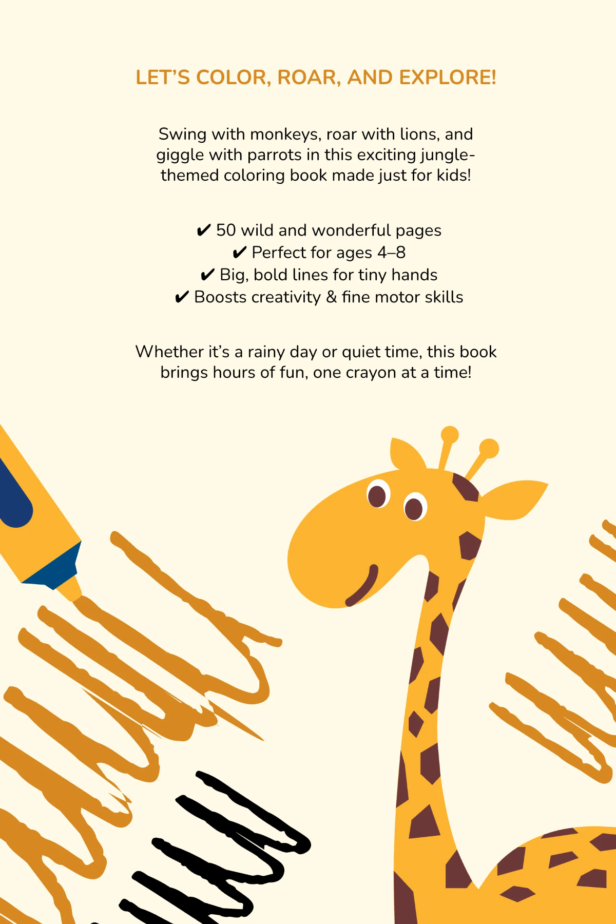 Free KDP Coloring Book Cover Template to Edit Online