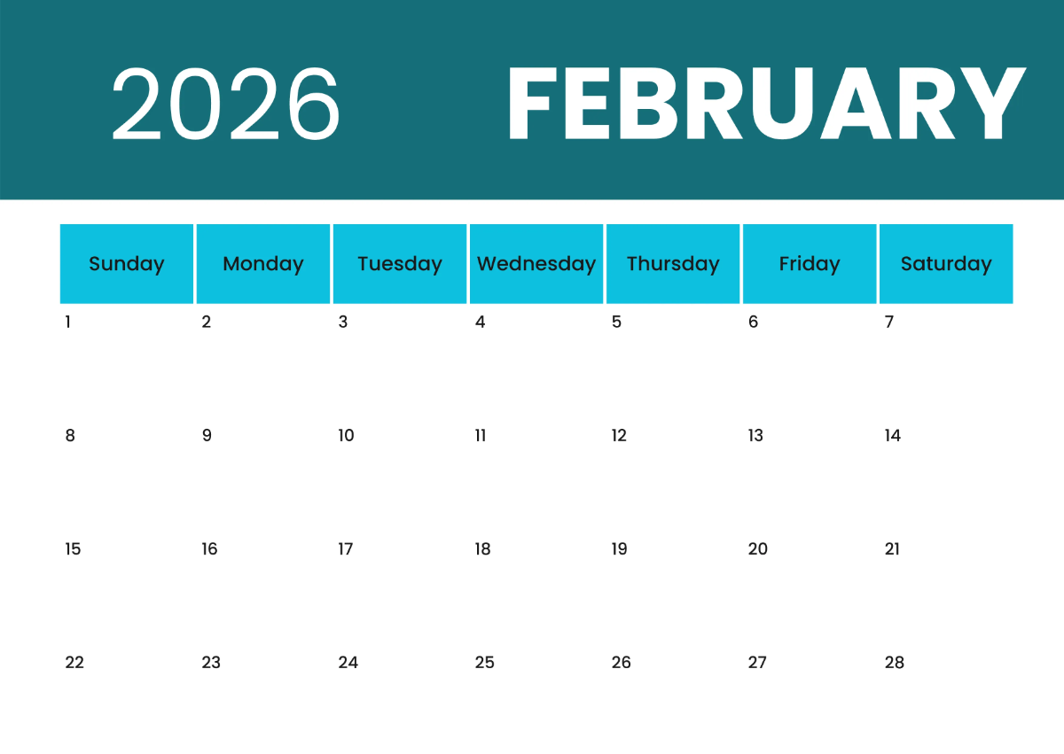 Free Printable 2026 Calendar Template to Edit Online