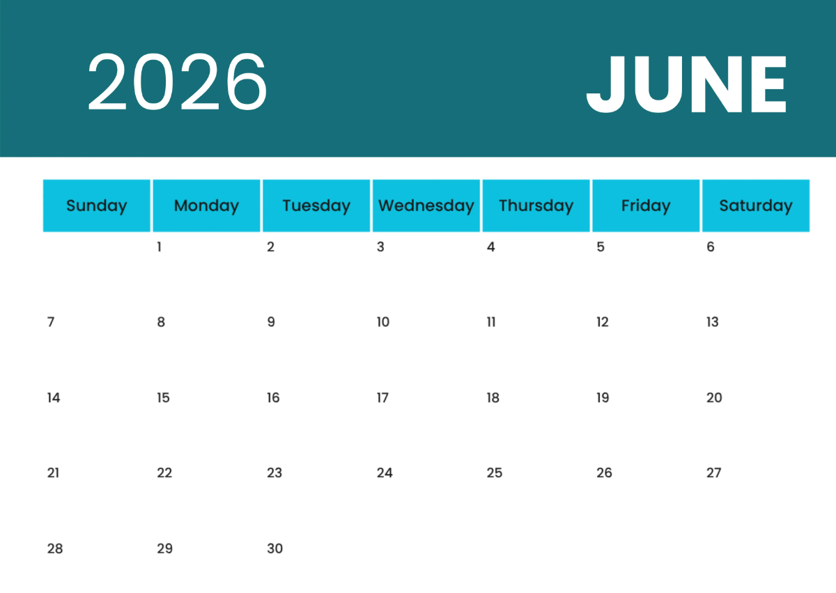 Free Printable 2026 Calendar Template to Edit Online