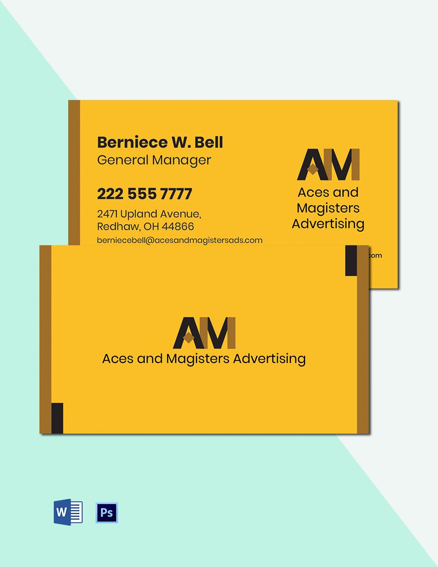 Free Professional Agency Business Card Template