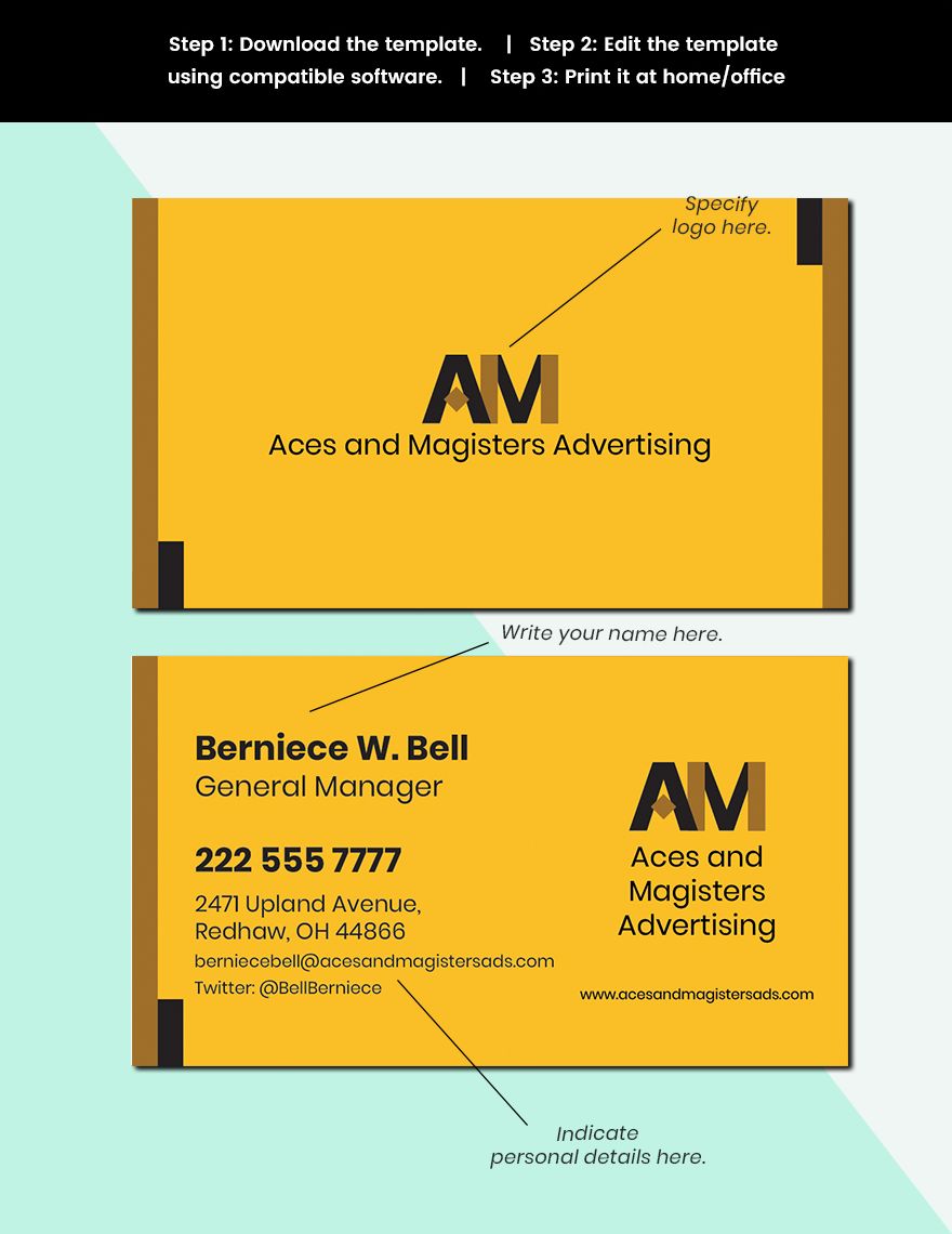 Professional Agency Business Card Template