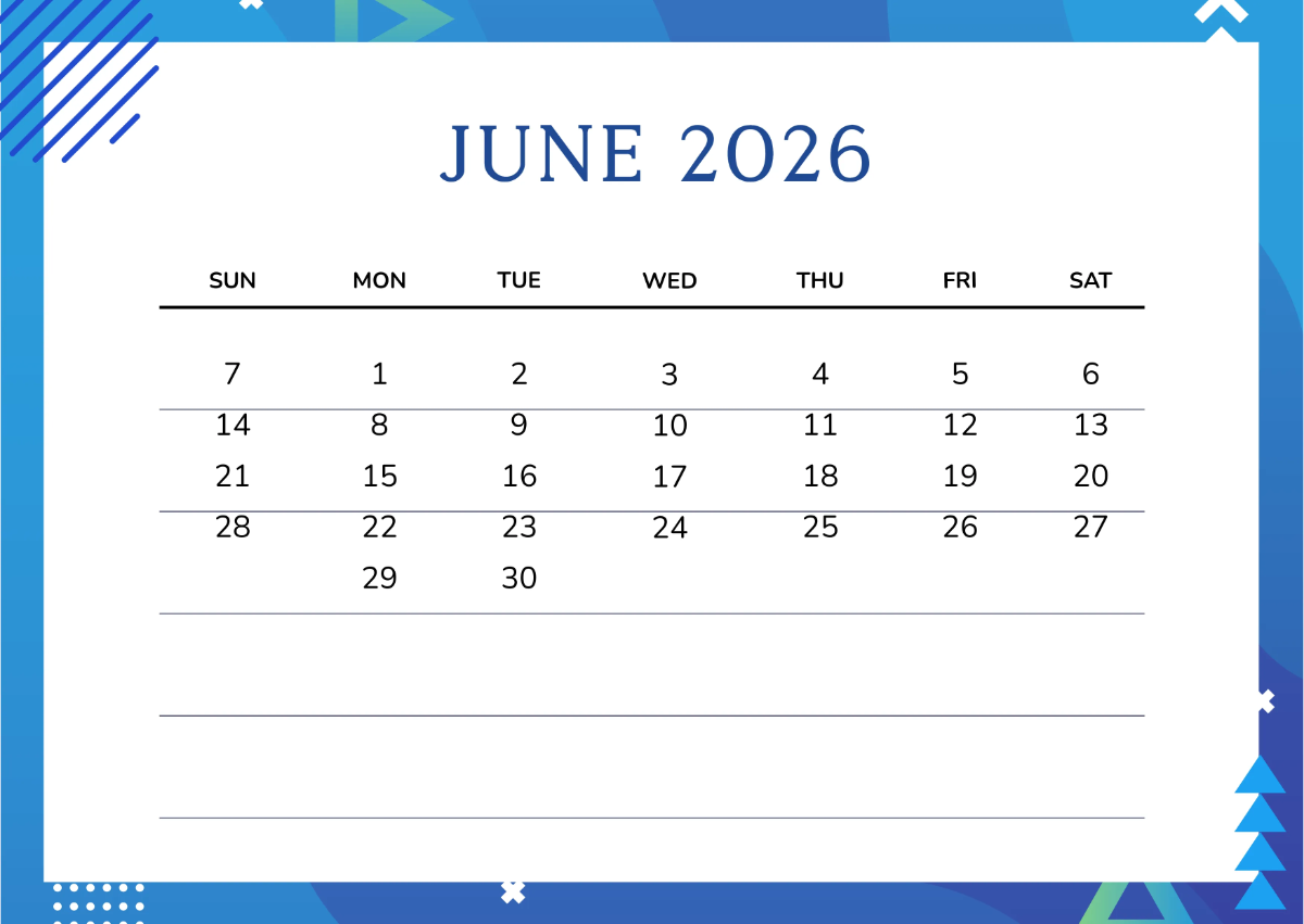 Free Blue 2026 Wall Calendar Template to Edit Online