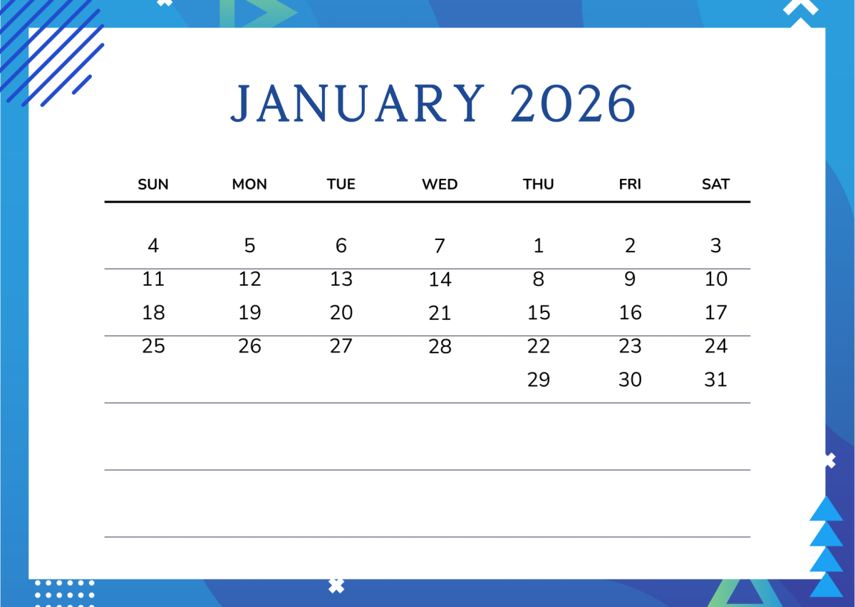 Word Template Calendar 2026 Word Template Calendar 2026