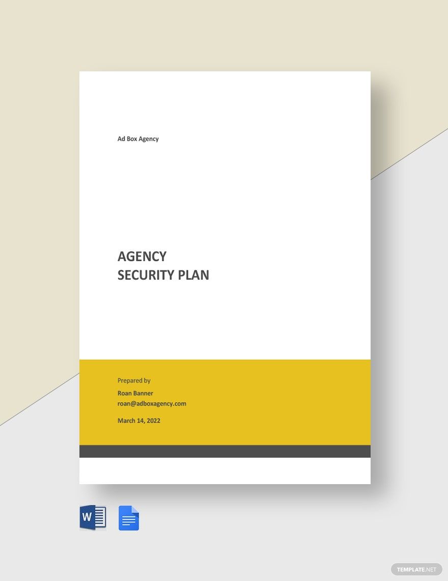 Agency Security Plan Template