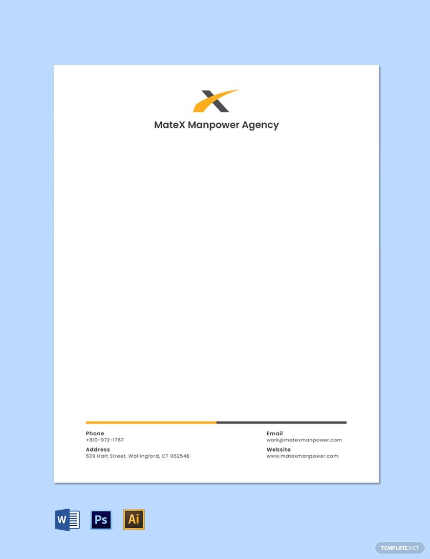 Official Agency Letterhead Template in Word, Google Docs