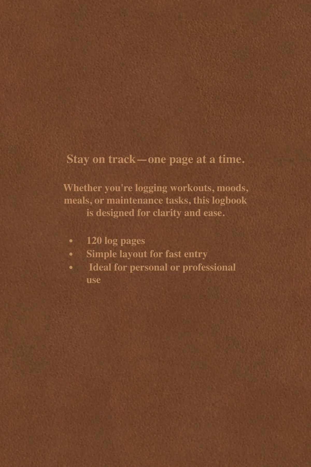 Free Brown KDP Logbook Cover Template to Edit Online