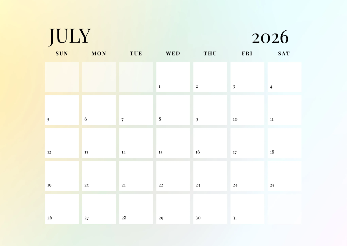 Free Editable 2026 Calendar Template to Edit Online