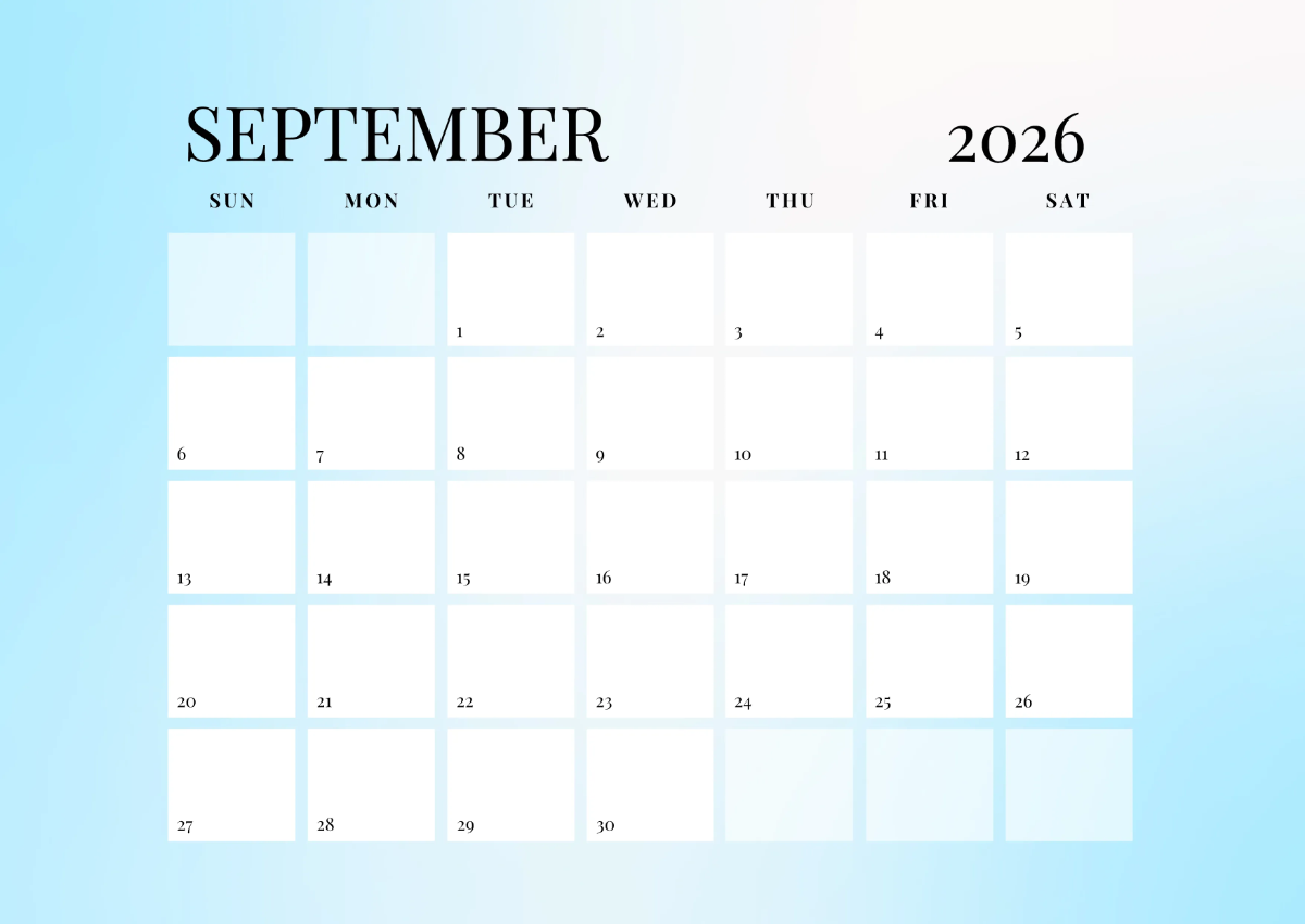Free Editable 2026 Calendar Template to Edit Online