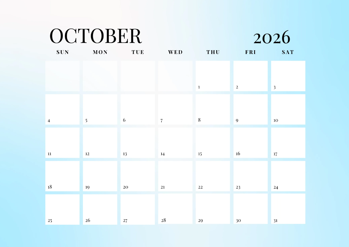 Free Editable 2026 Calendar Template to Edit Online