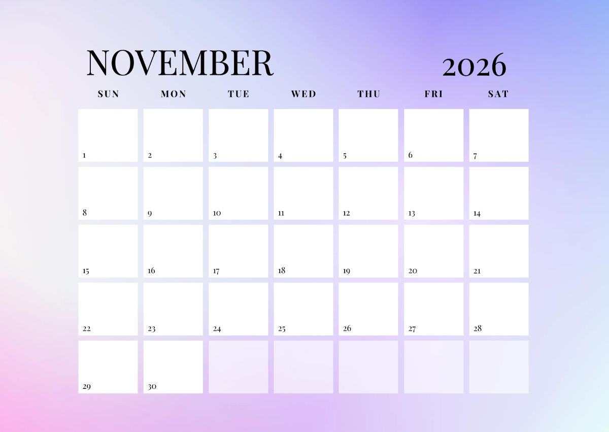 Free Editable 2026 Calendar Template to Edit Online