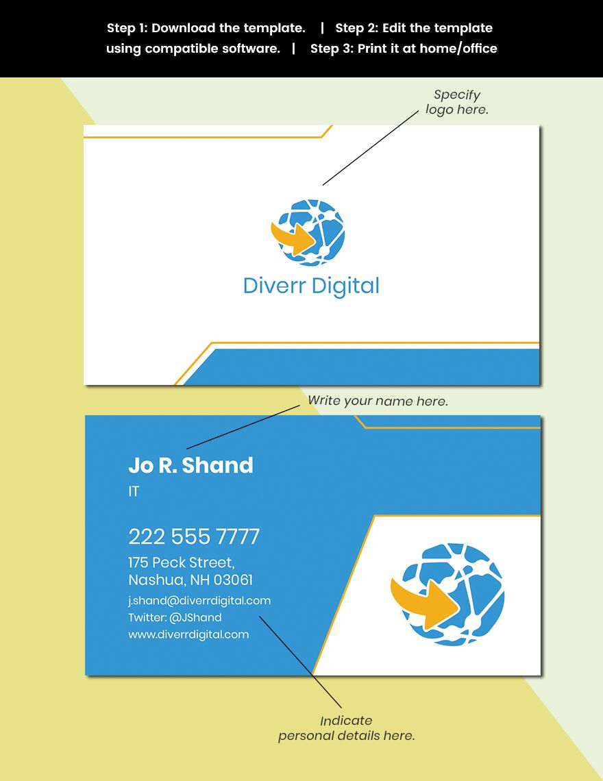 Digital Agency Business Card Template
