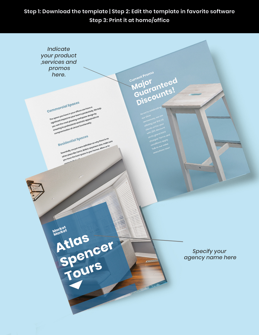 Editable Creative BiFold Agency Brochure