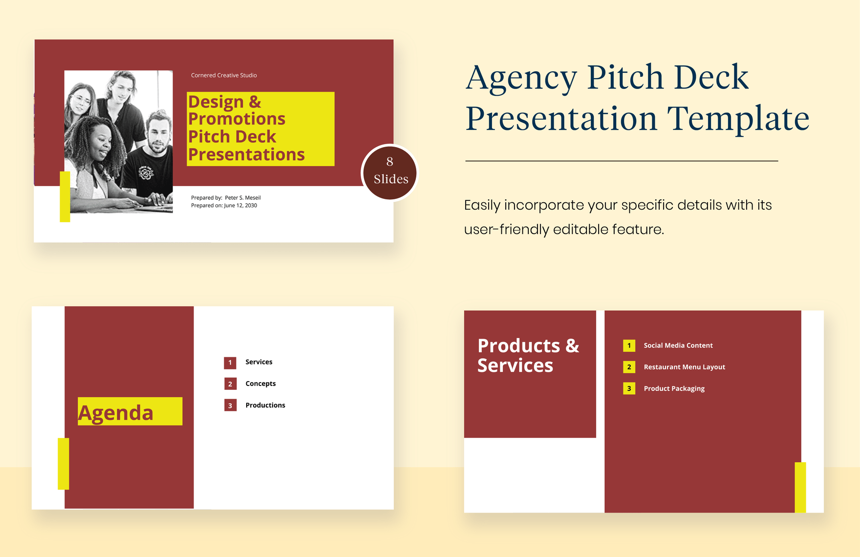 Advertising Pitch Deck Template in Keynotes PowerPoint Google Slides