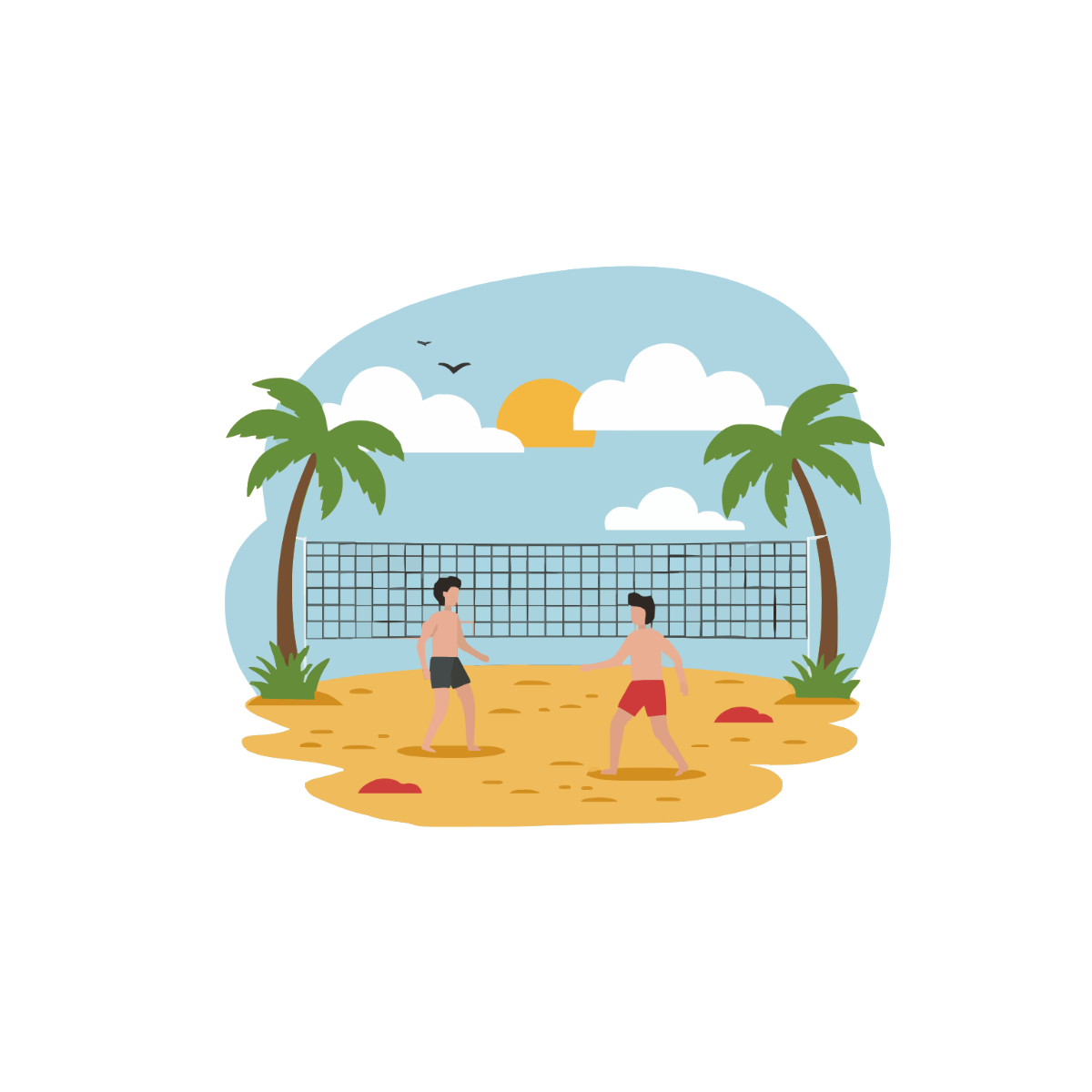 Free Beach Volleyball Clipart to Edit Online