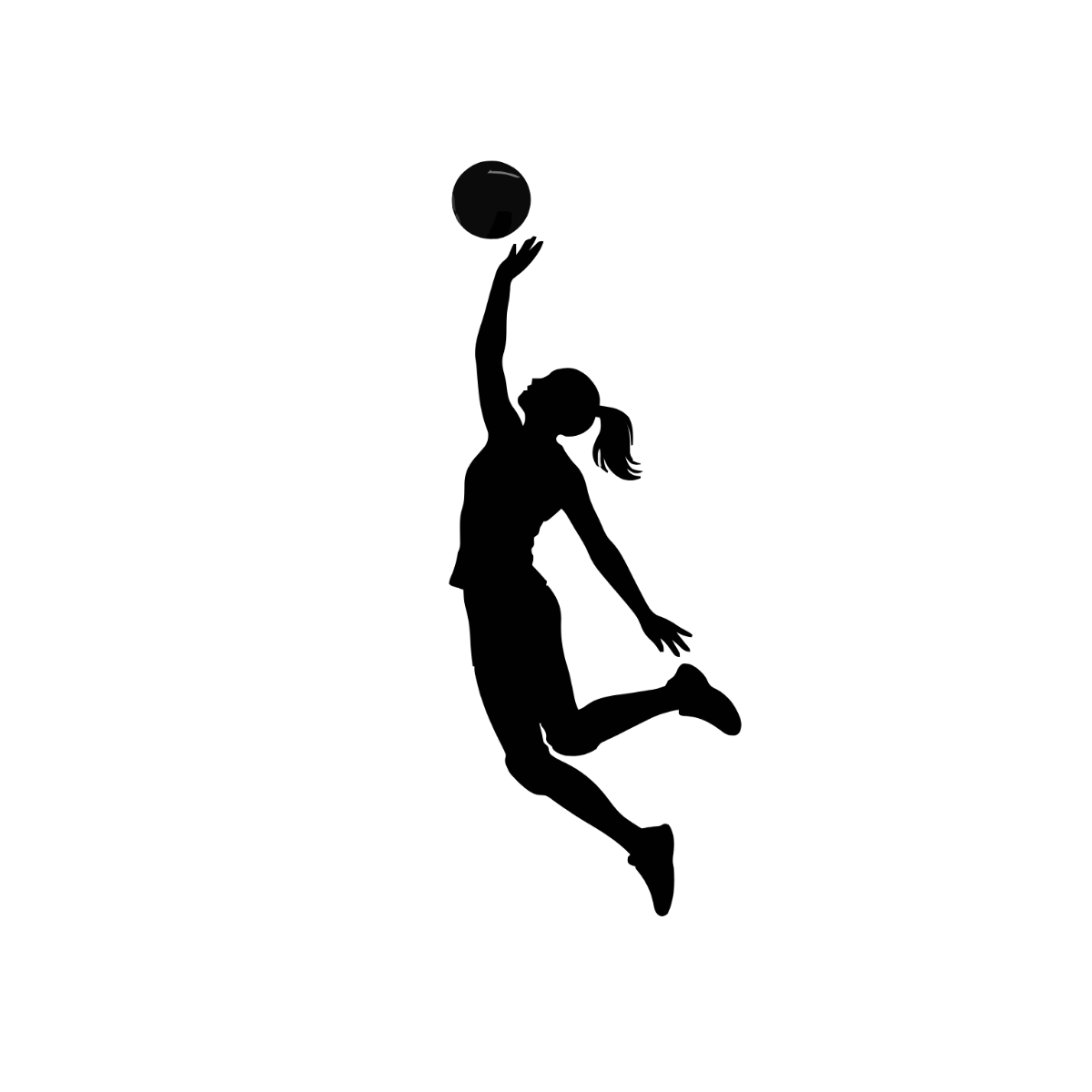 Free Volleyball Silhouette Clipart to Edit Online