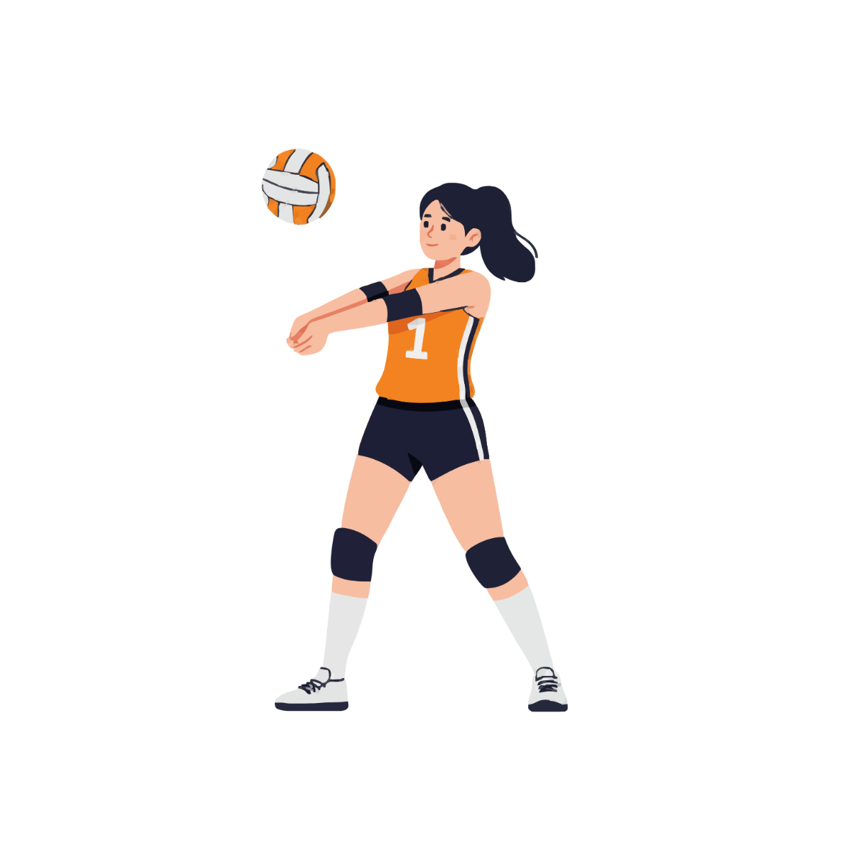 Free Female Volleyball Player Clipart to Edit Online