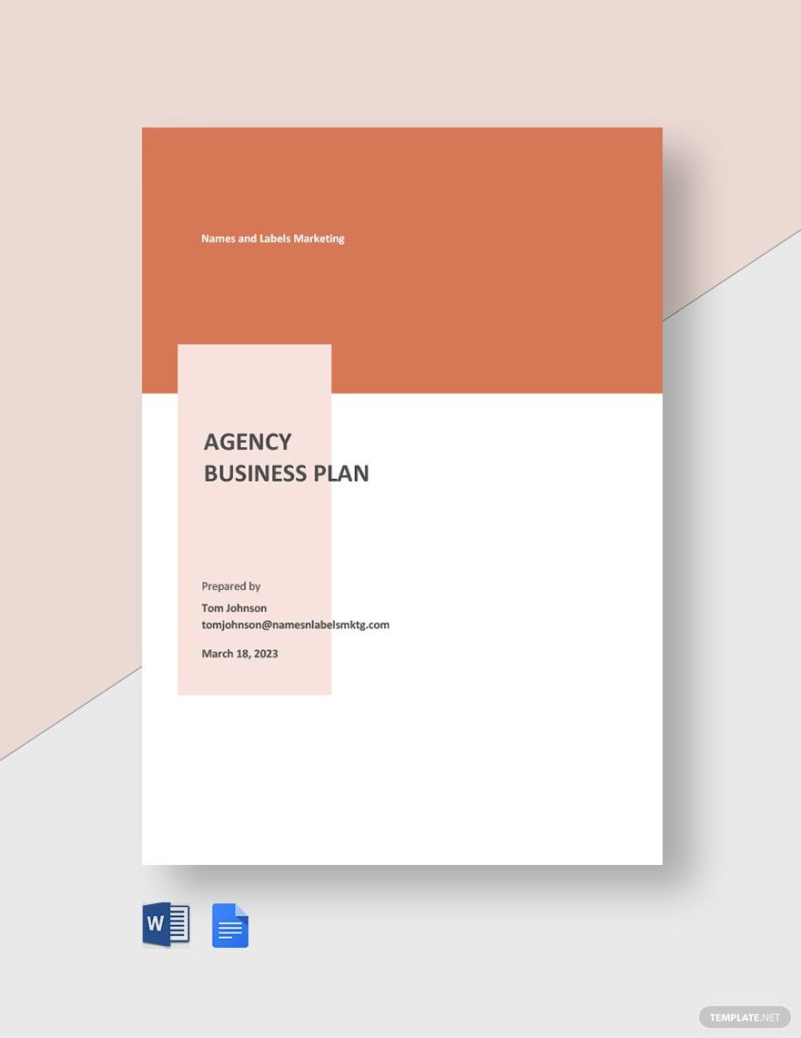 Agency Business Plan Template