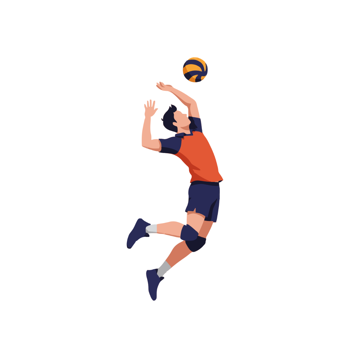 Free Male Volleyball Player Clipart to Edit Online