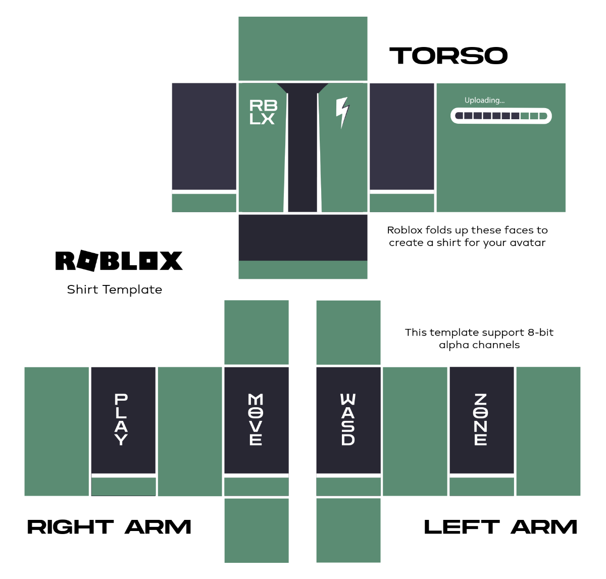 Free Printable Roblox Shirt Template to Edit Online