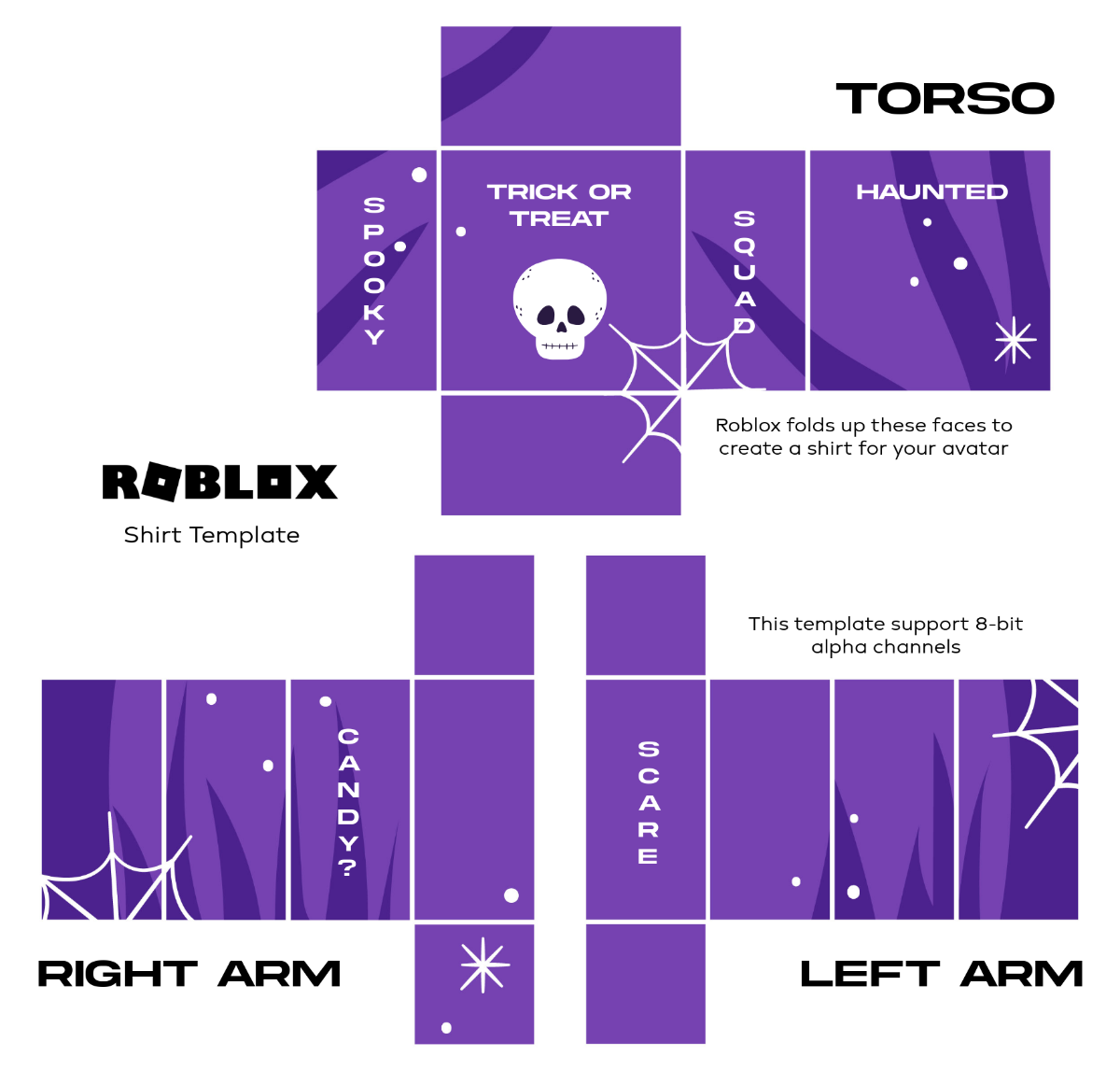 Free Halloween Roblox Shirt Template to Edit Online