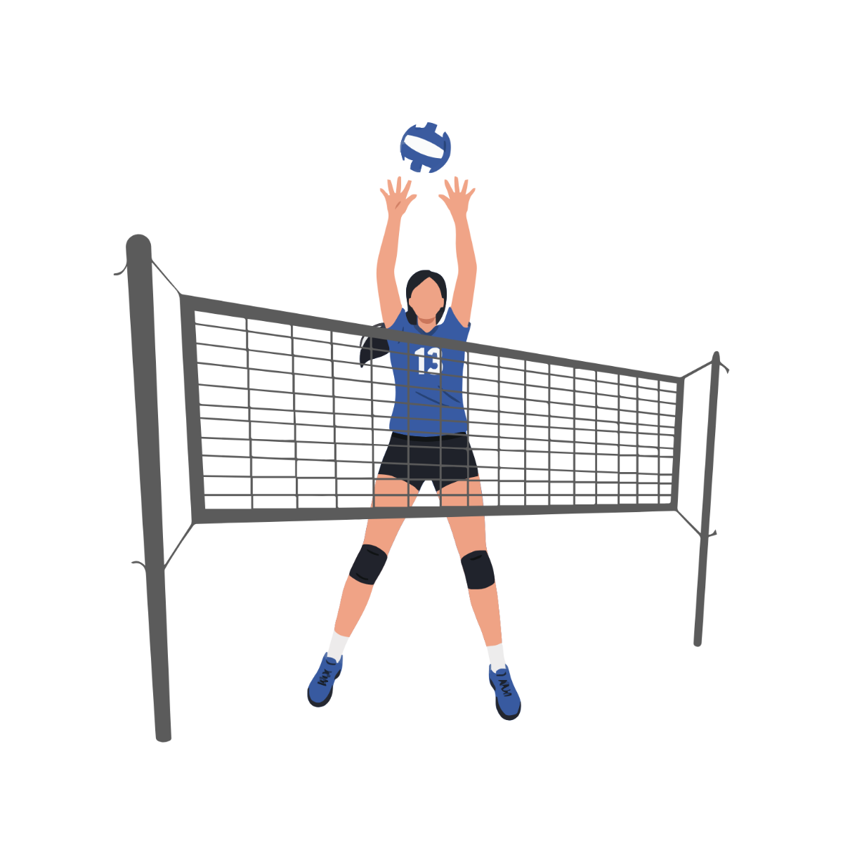 Free Volleyball Block Clipart to Edit Online