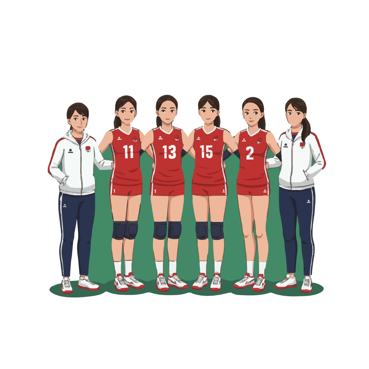 Free Volleyball Team Clipart to Edit Online