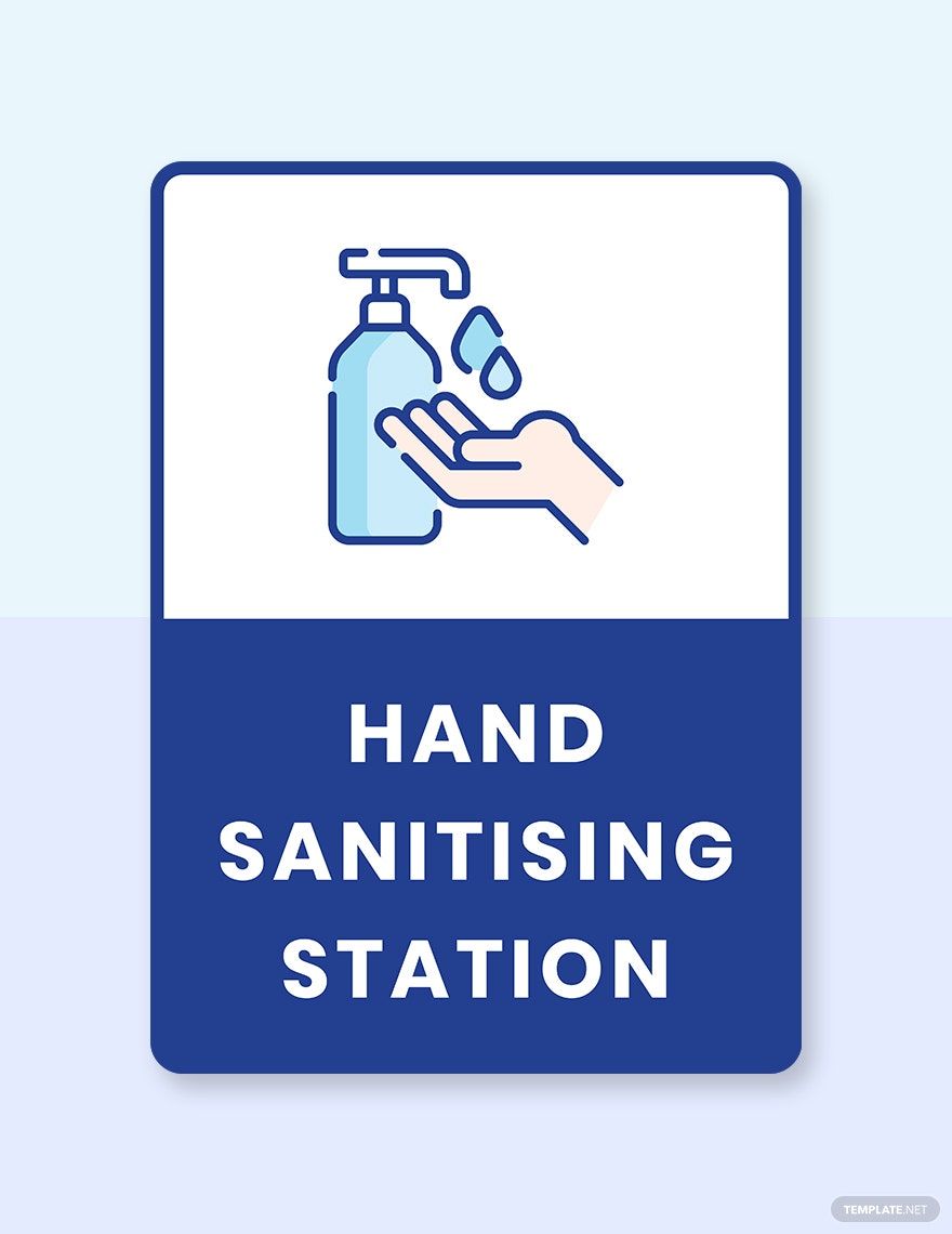 Hand Sanitizing Station Label Template
