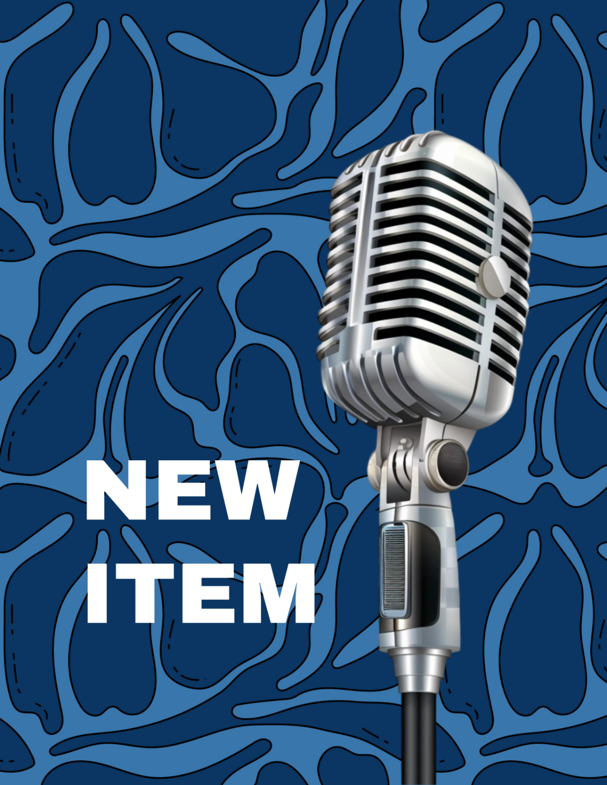 Free Blue Pattern Photo Template