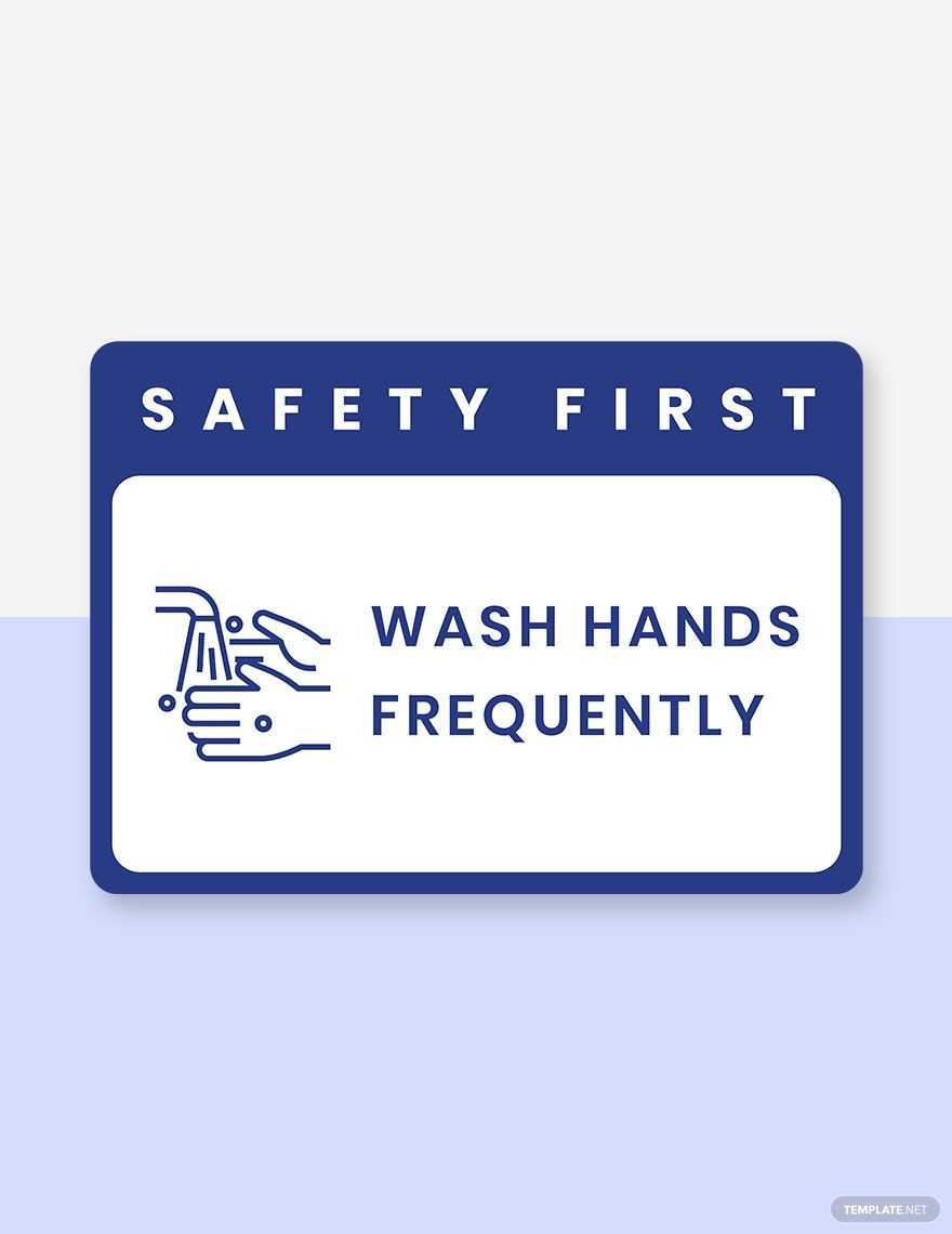 Wash Hands Frequently Label Template