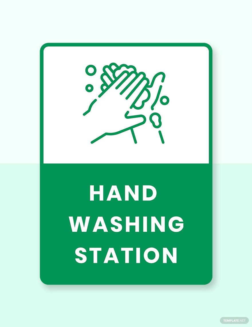 Hand Washing Station Label Template