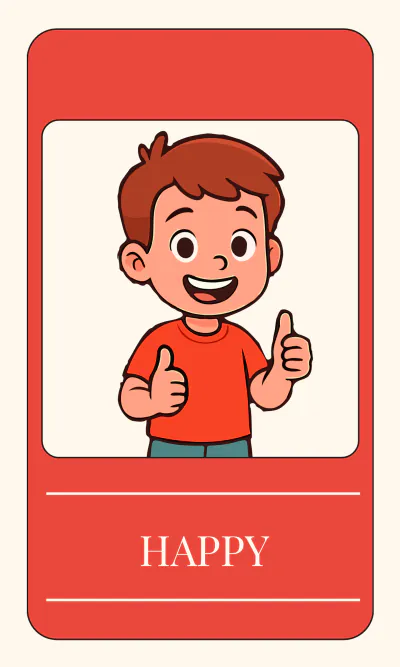Free Emotions Awareness Flashcard Template to Edit Online