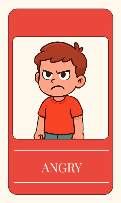 Free Emotions Awareness Flashcard Template to Edit Online