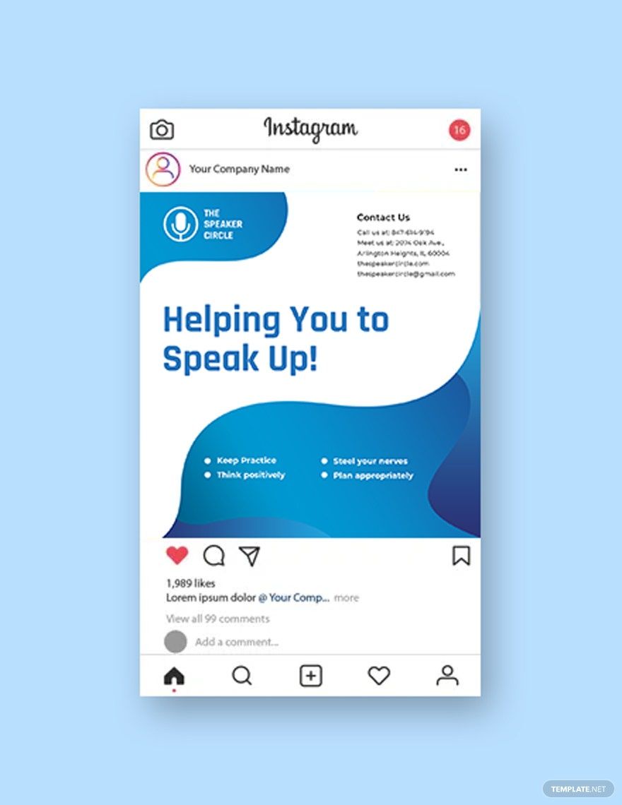 Speaker Instagram Post Template
