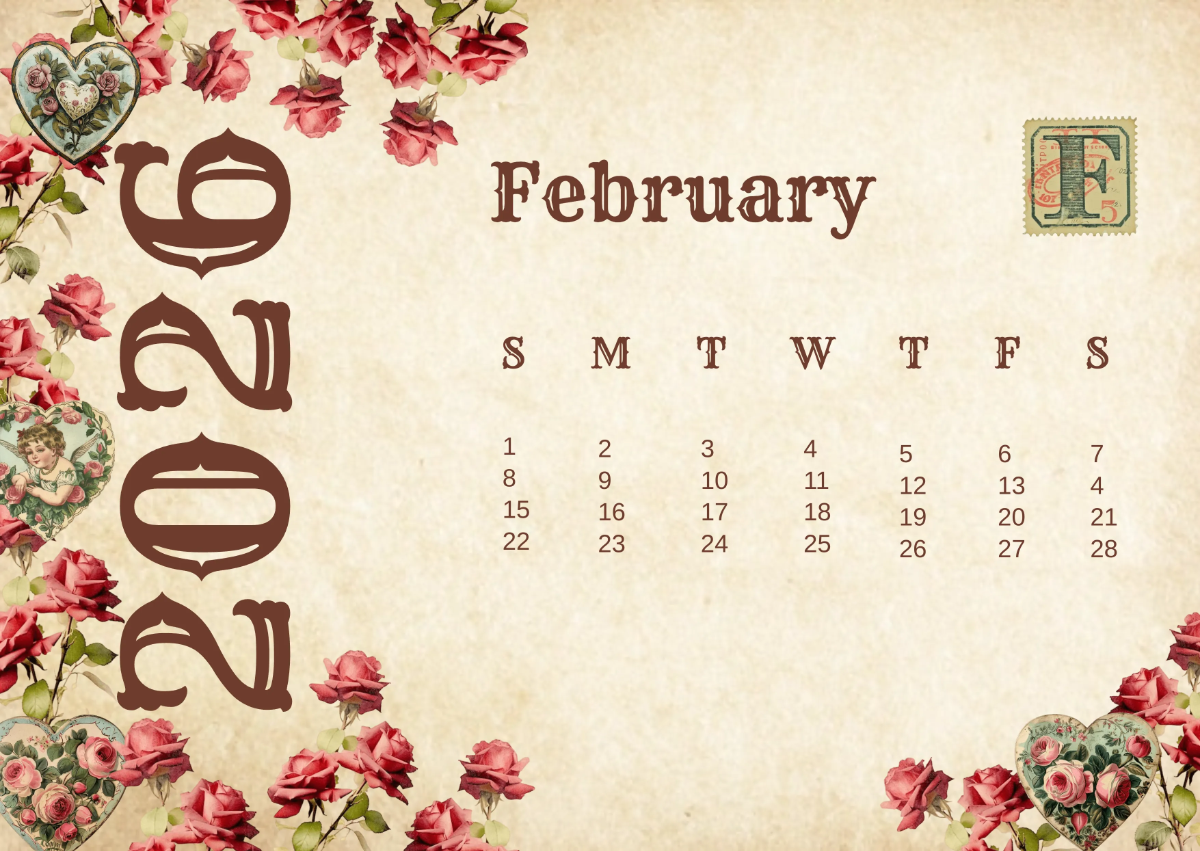 Free Vintage 2026 Calendar Template to Edit Online
