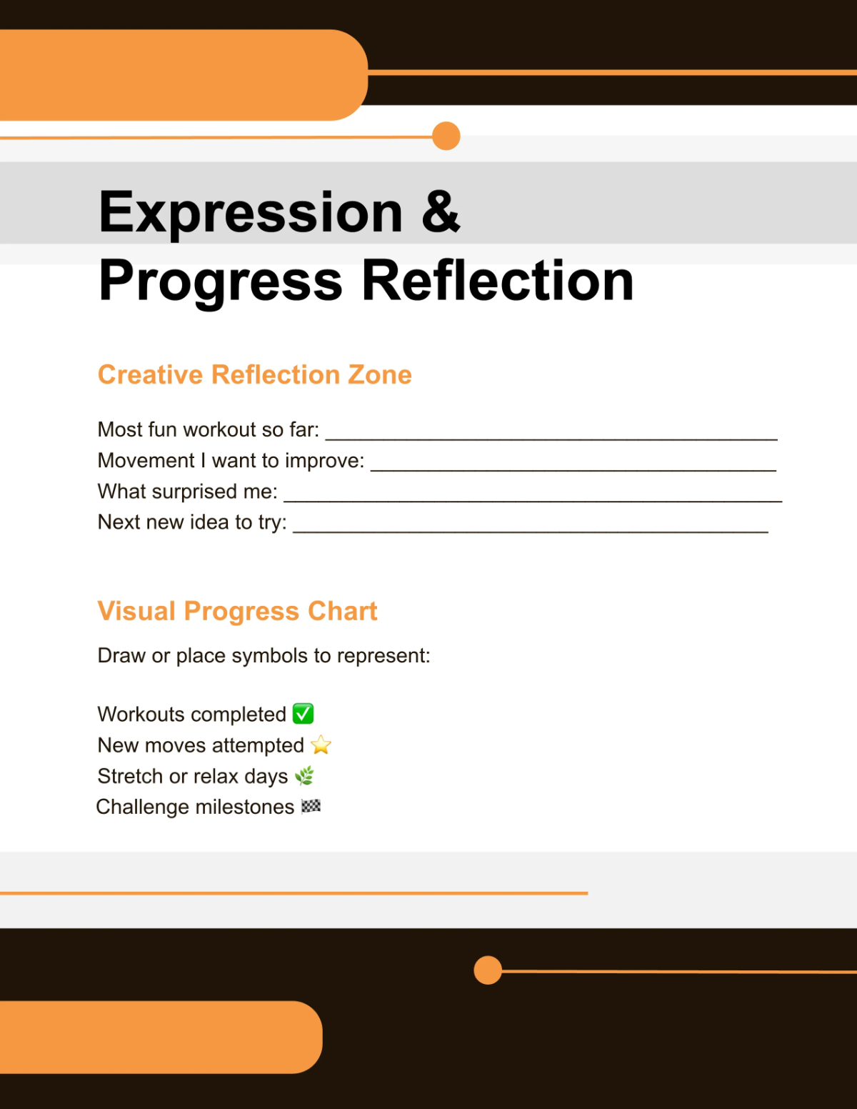 Free Creative Workout Program Planner Template to Edit Online