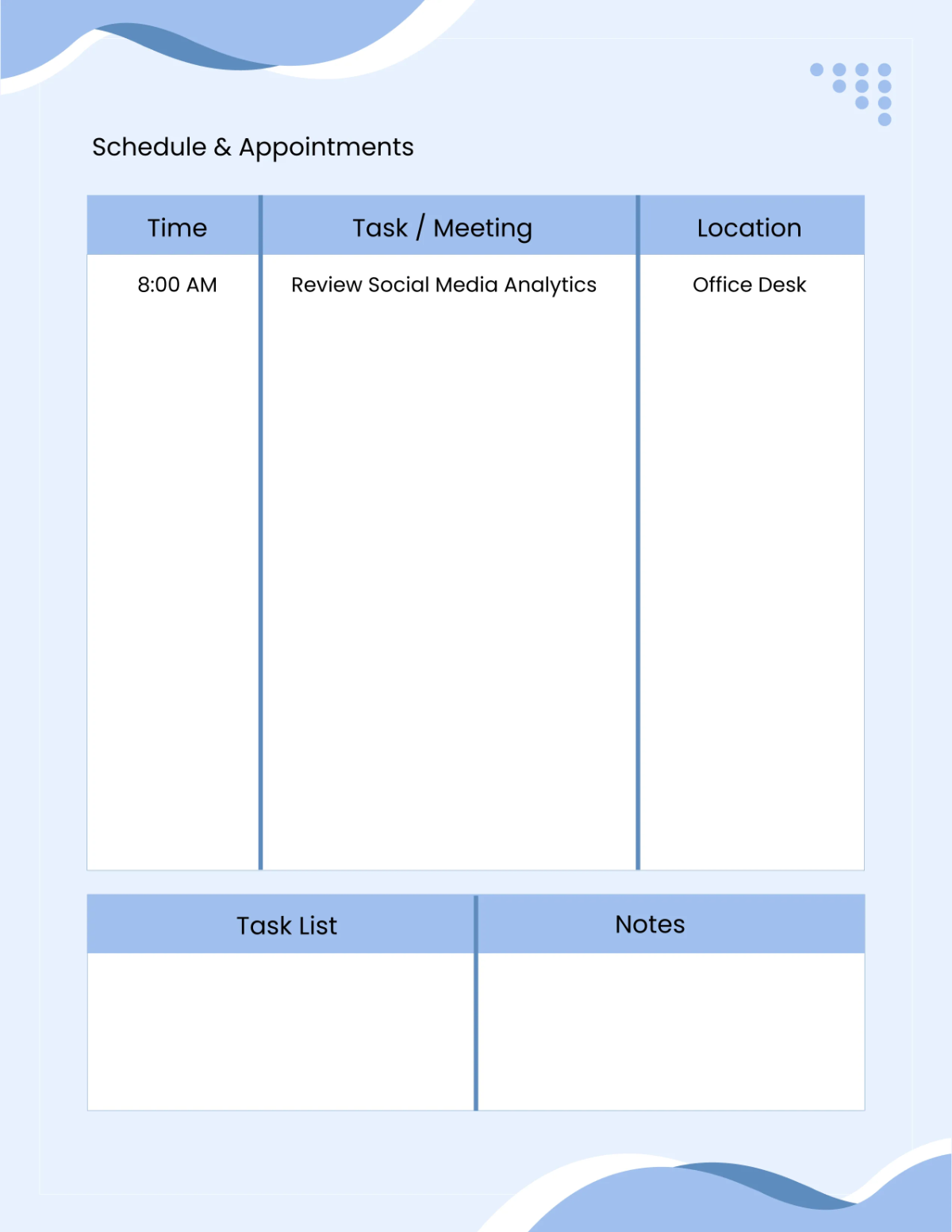 Free Daily Planner for Business Template to Edit Online