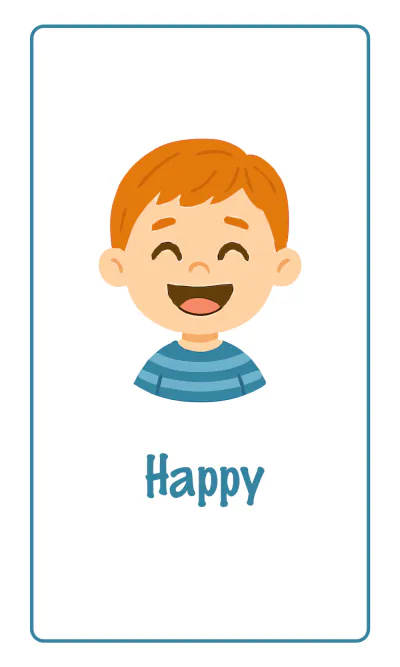 Free Pre-K Emotions Flashcard Template to Edit Online
