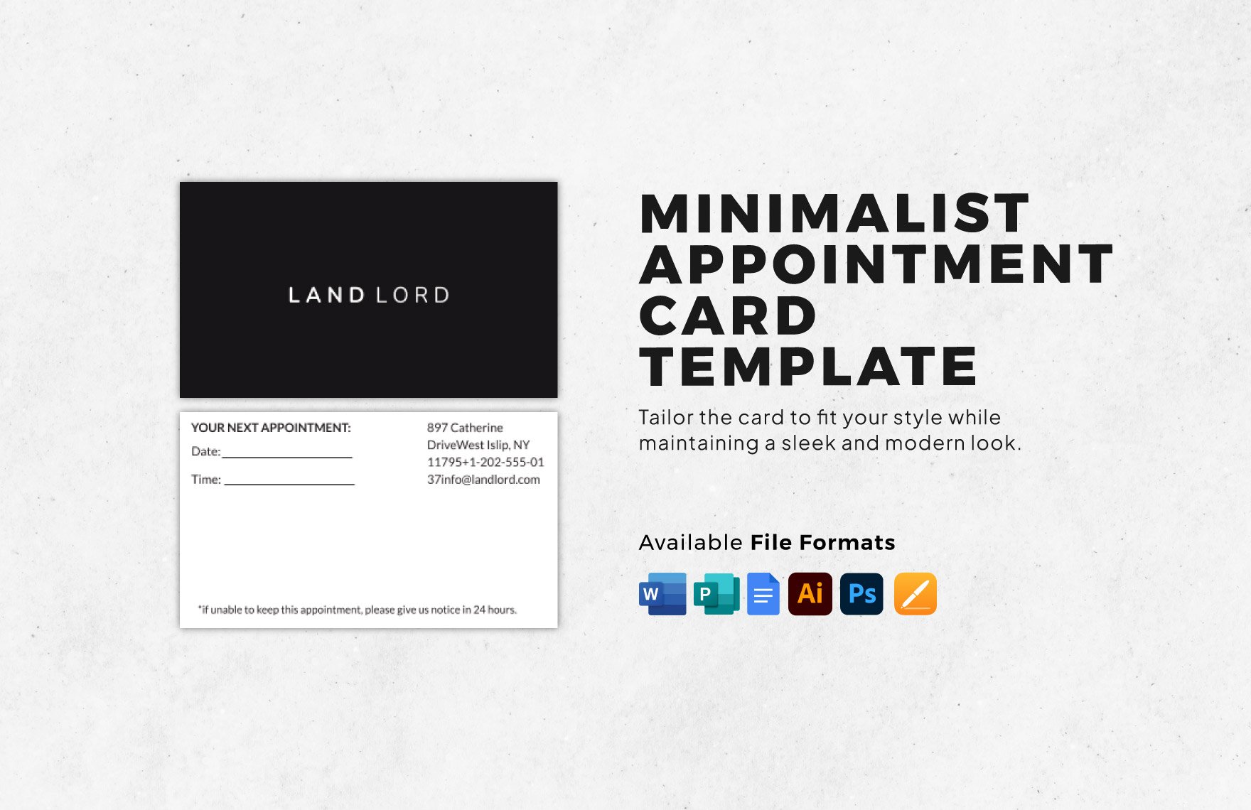 Minimalistic Appointment Card Template