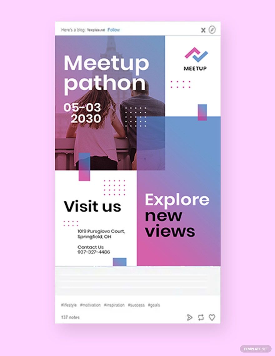 Meetup Event Tumblr Post Template