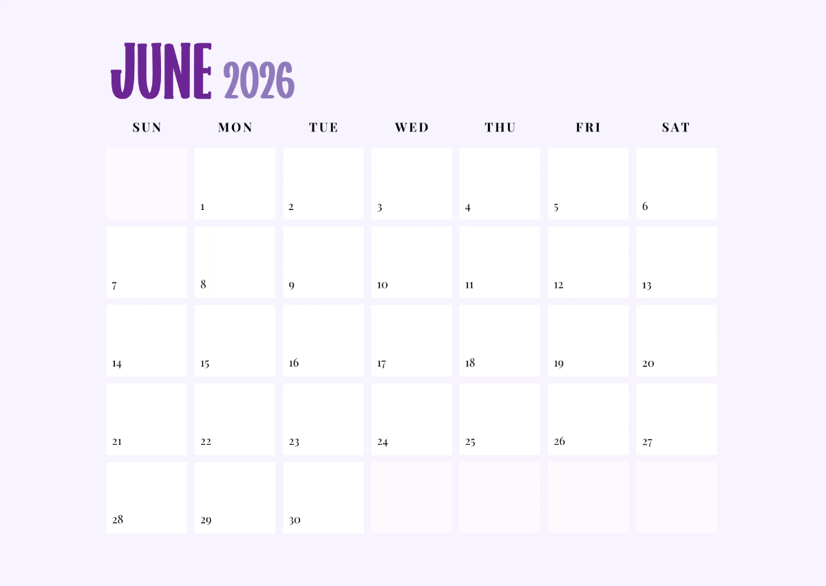 Free Rainbow 2026 Calendar Template to Edit Online