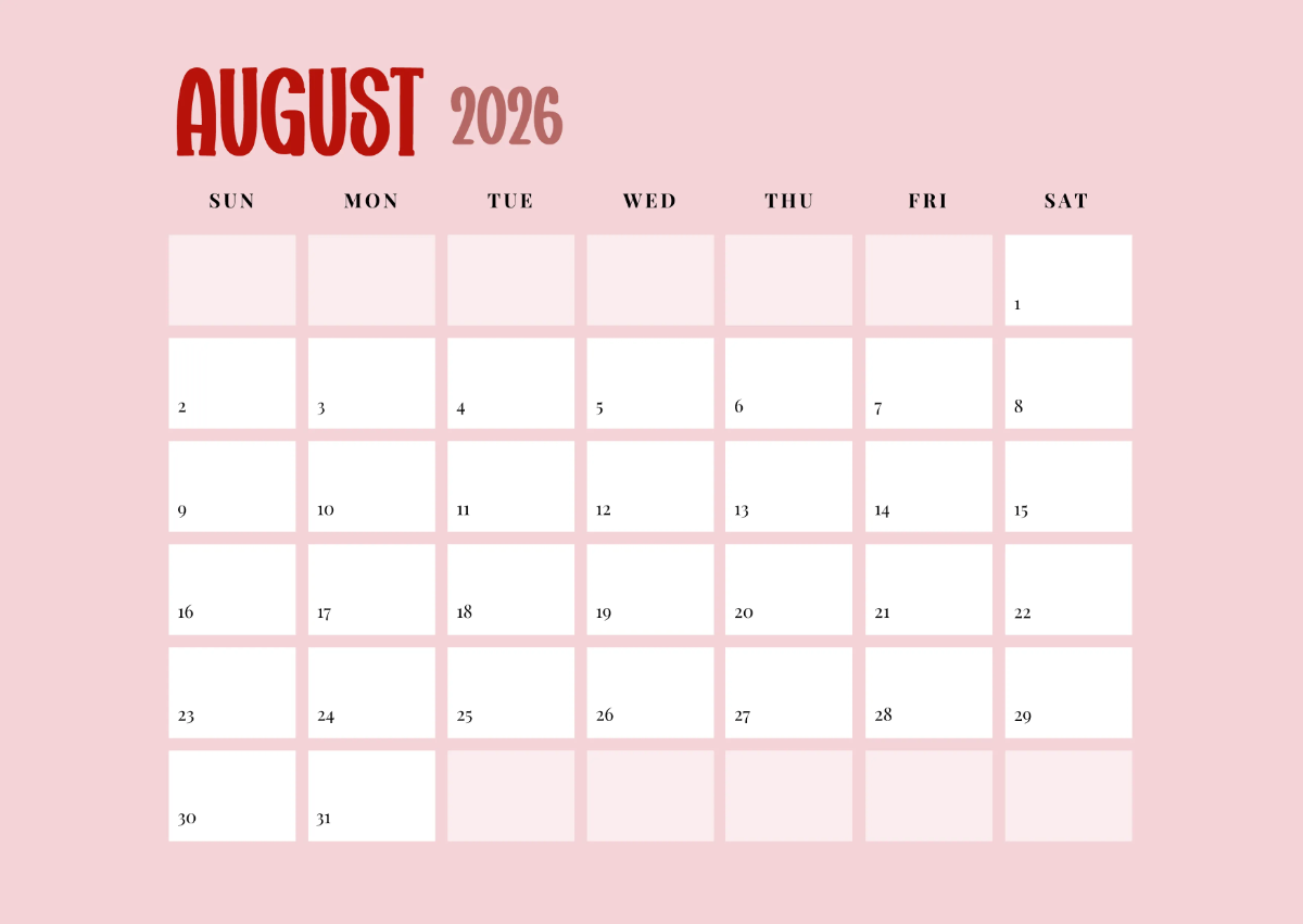 Free Rainbow 2026 Calendar Template to Edit Online