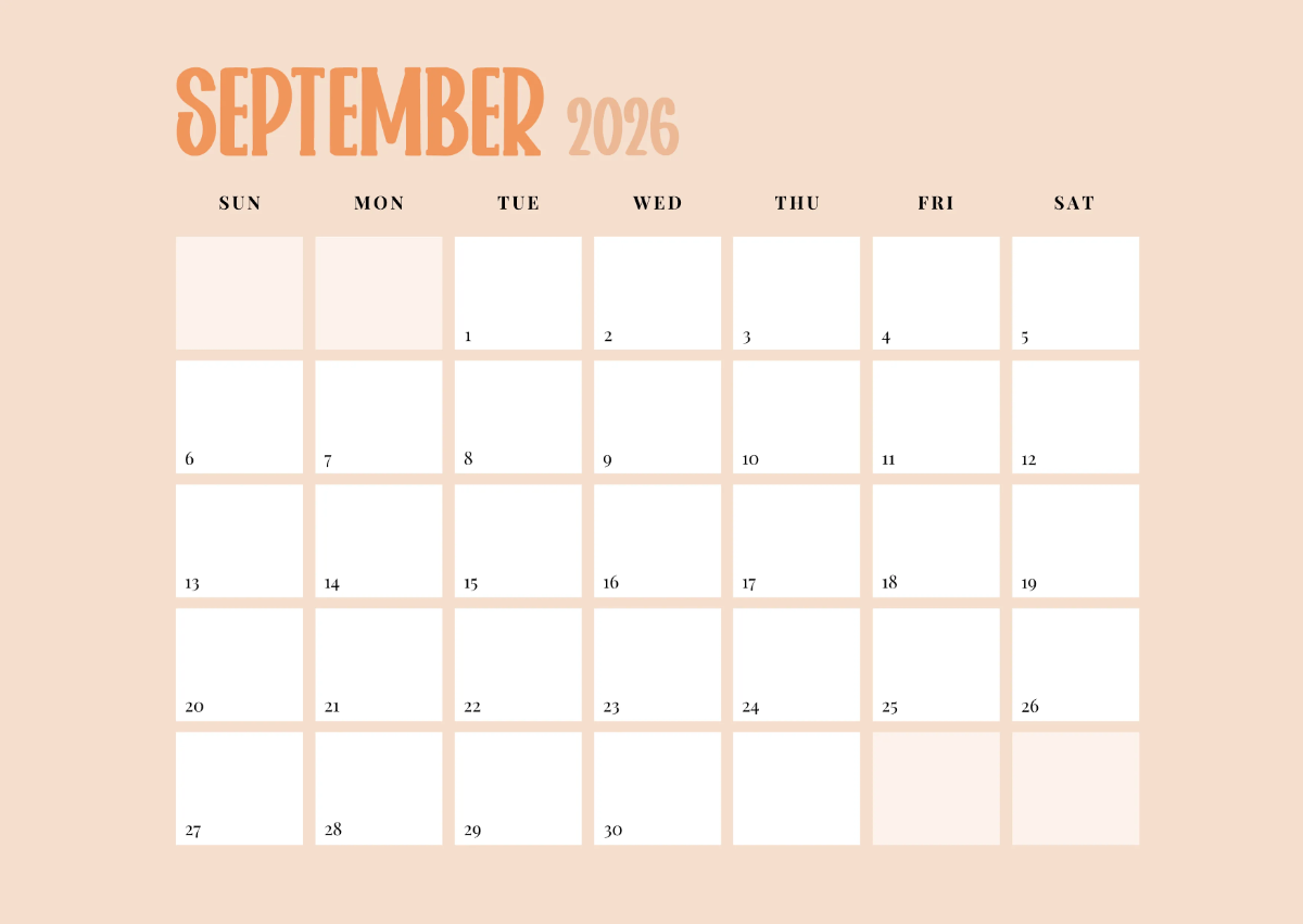 Free Rainbow 2026 Calendar Template to Edit Online