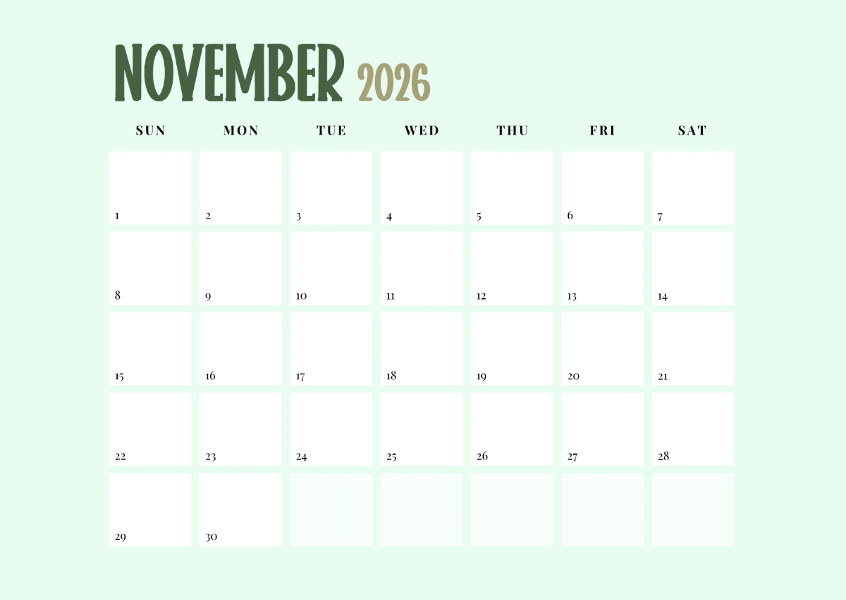 Free Rainbow 2026 Calendar Template to Edit Online