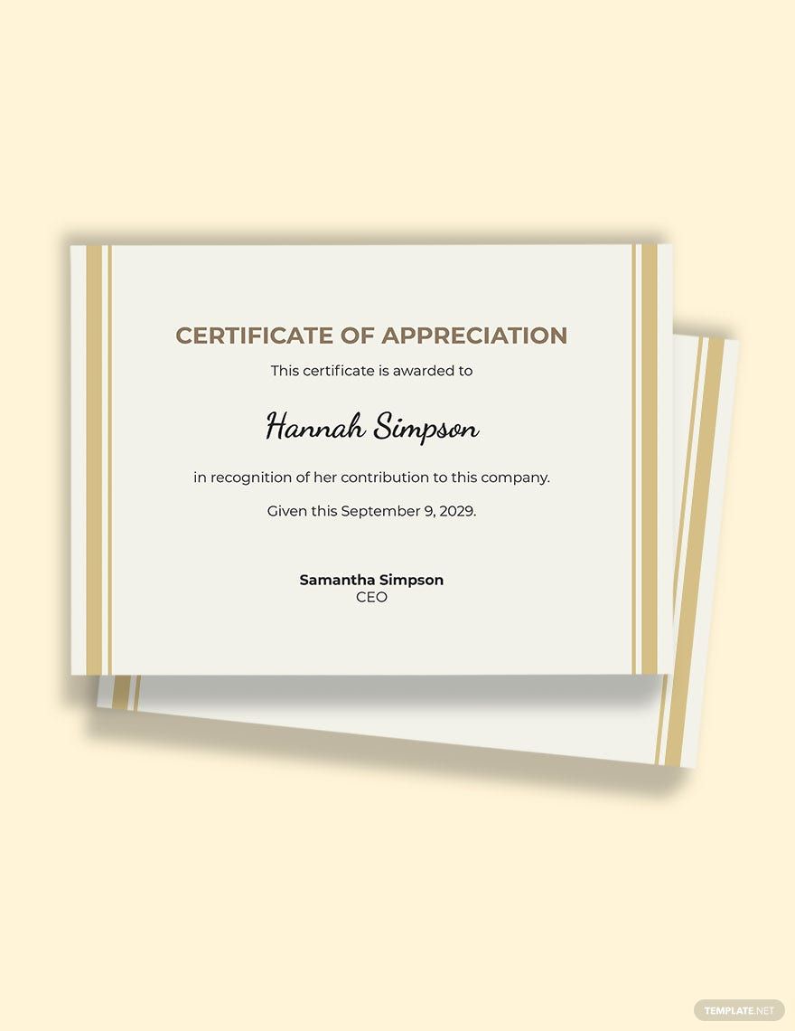 Sample Work Certificate Template