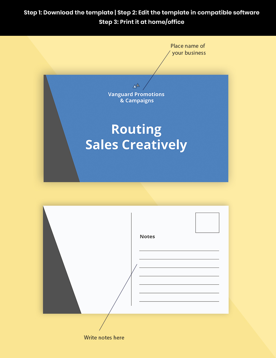 Advertising Campaign Postcard Template