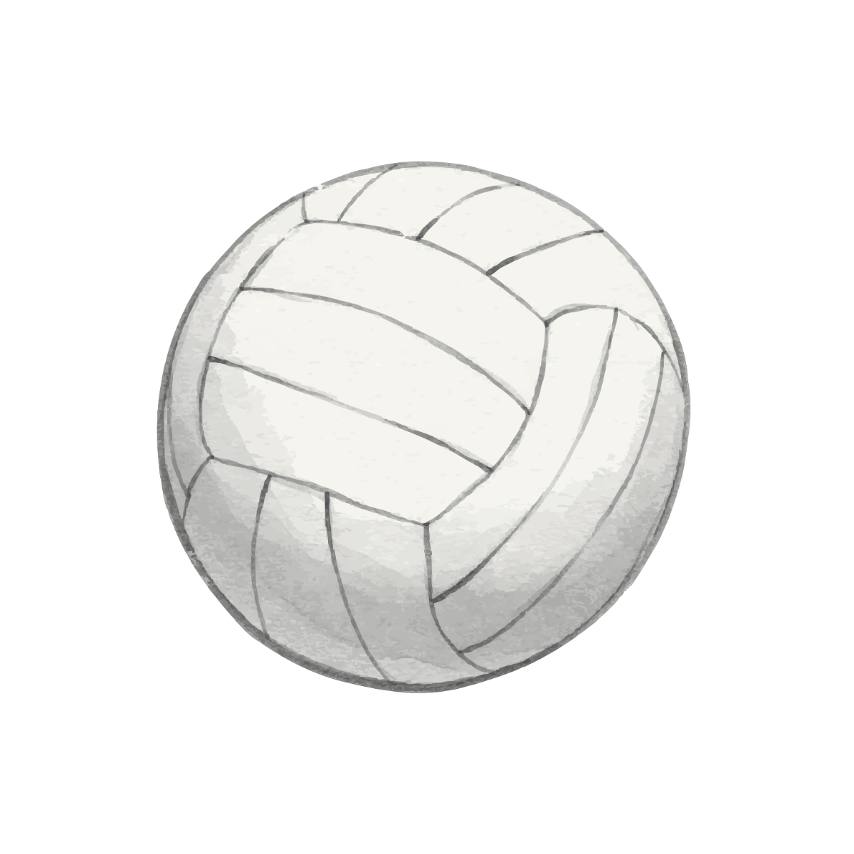Free Watercolor Volleyball Clipart to Edit Online